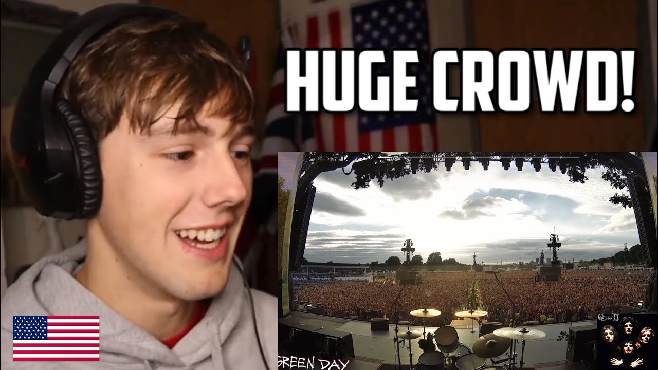 American Reacts to Green Day Crowd Singing Bohemian Rhapsody