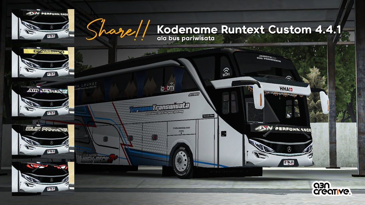[ SHARE ] Kodename BUSSID V4.4.1 | Kodename Running Text Custom ala Bus Pariwisata | Support All Bus