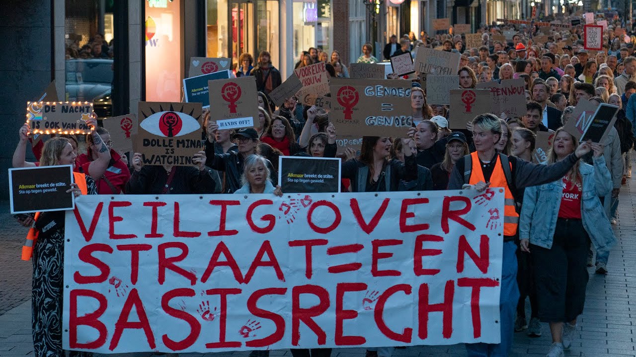 Ook Alkmaar eist de nacht op: duizend mensen lopen mee in mars tegen femicide