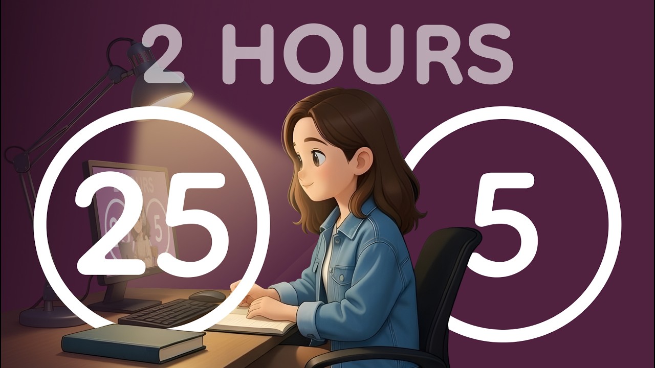 Study With Me 2 Hours | 25/5 Pomodoro Timer | Evening Study Session
