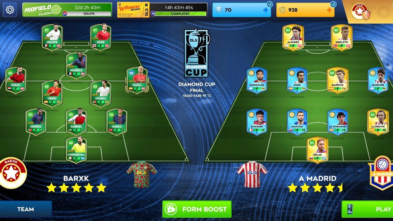 #dls26 TO25 VS #athleticomadrid DIAMOND CUP FINAL #dls #dreamleaguesoccer 