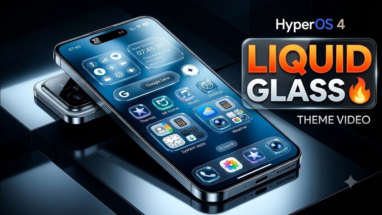 HyperOS 4 Liquid Glass Theme 🔥 Premium Android Setup | New Theme 2026