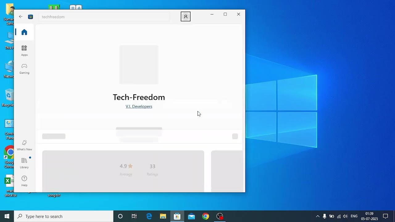 how to download application in Microsoft Store, with screen reader