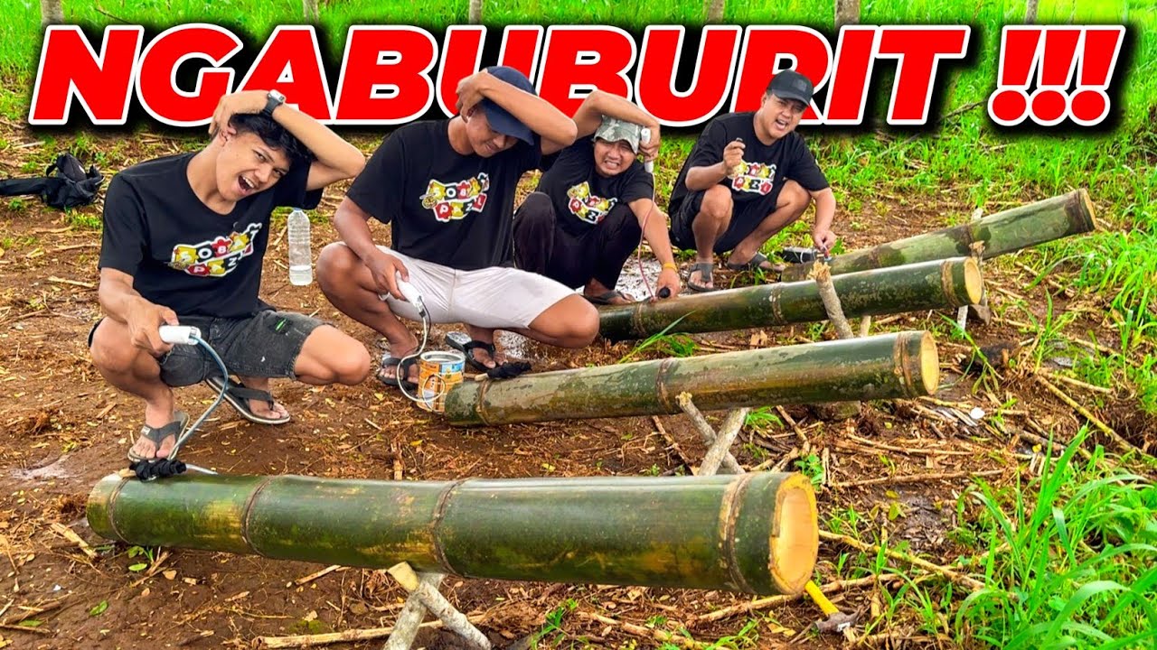 BERMAIN MERIAM BAMBU PAKAI PEMANTIK MERCON SPIRTUS