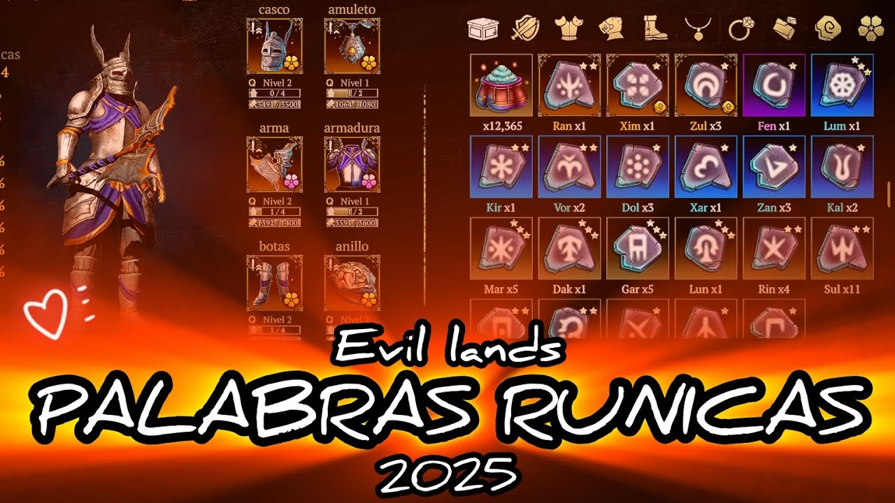 MAESTRO DE LAS RUNAS EN EVIL LANDS Y TIPS PARA MEJORAR 2025 (actualizado) 😱😱