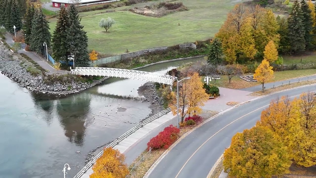 White Bridge, Sault Ste Marie | Autumn | 4K Drone | DJI Mini 4 Pro