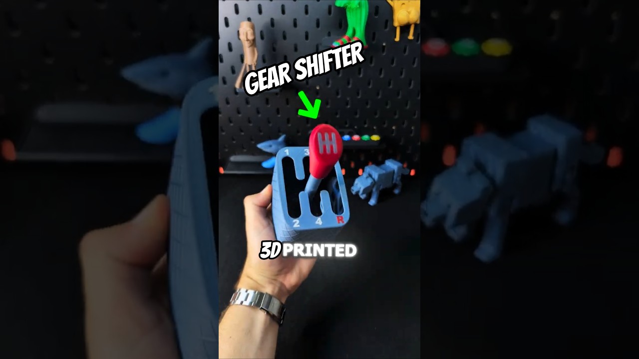 3D Printed Large Gear Stick Shifter Fidget #fidget #howto