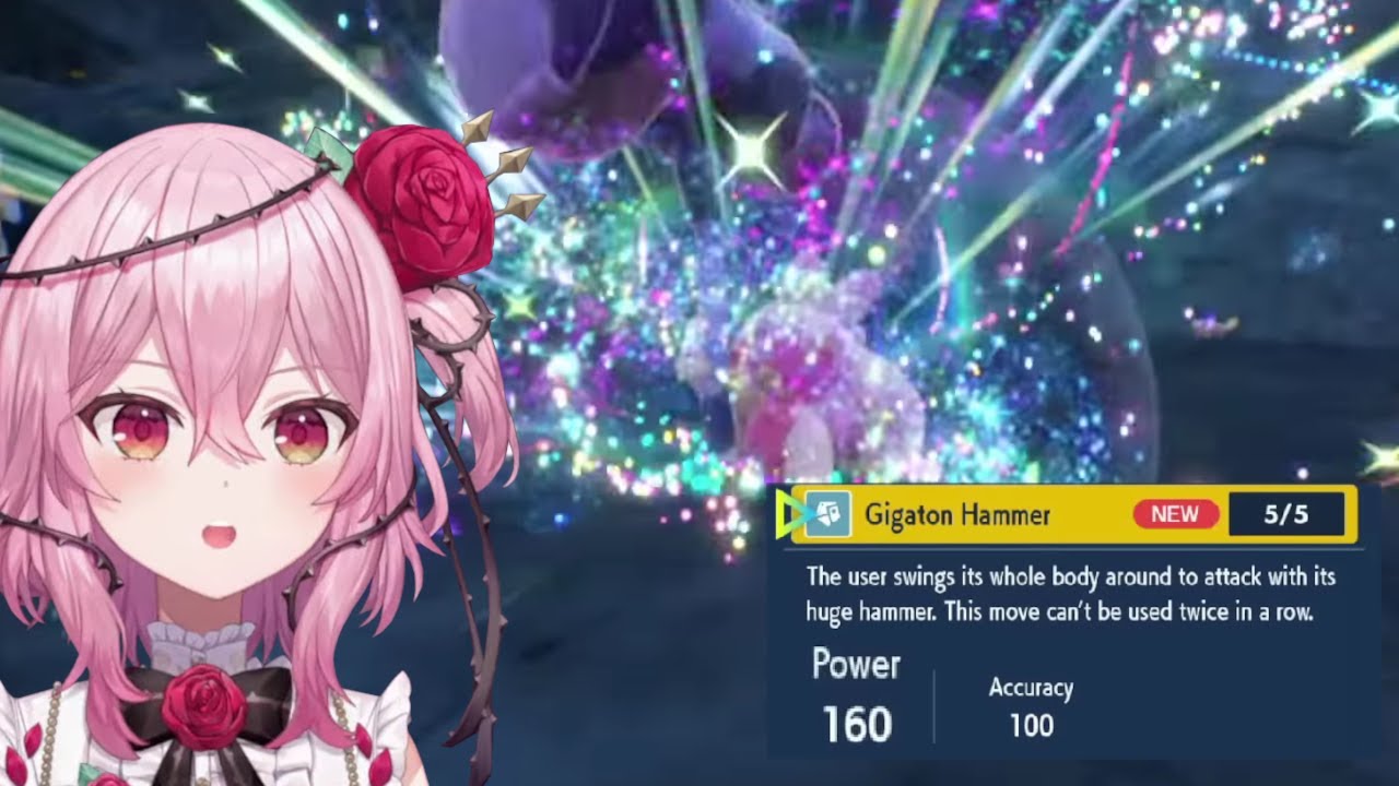 [Nijisanji EN] Rosemi's Ange evolves into a Tinkaton and dons the Gigaton Hammer (Pokemon Violet)