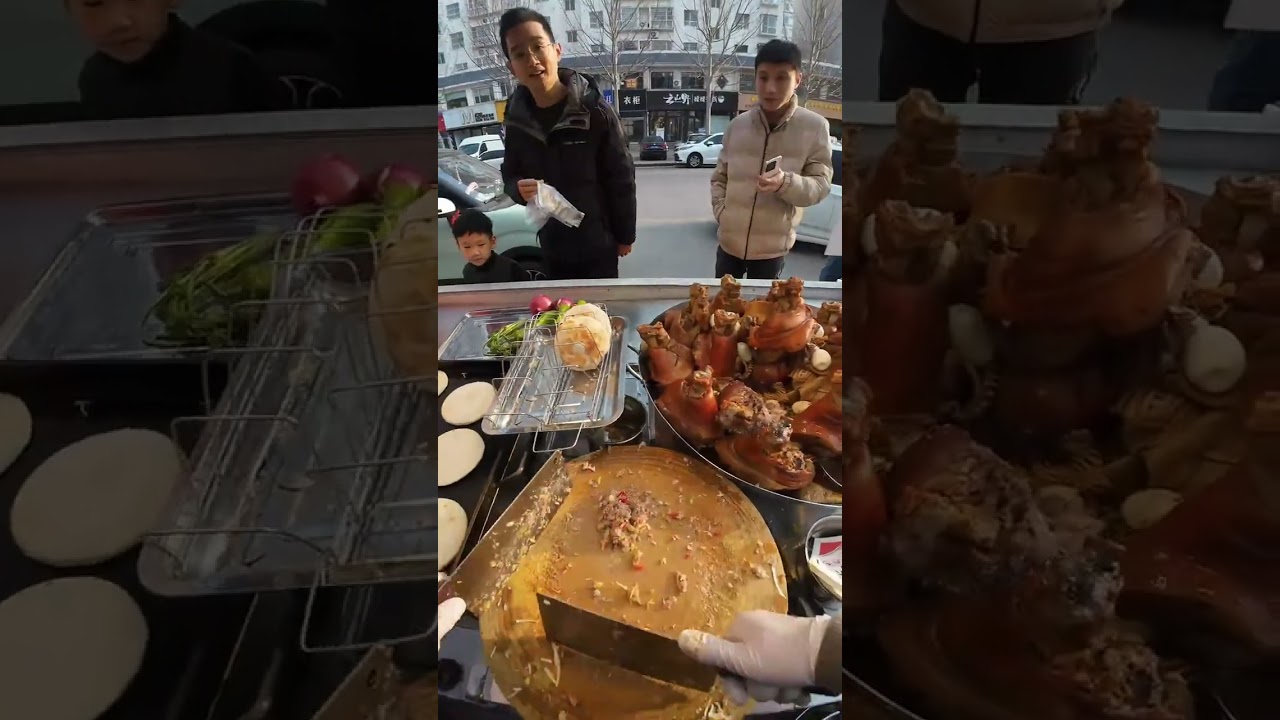 Make Money Selling Pork Knuckle Roujiamo! Braised For Over 10 Hours, Super Tender!