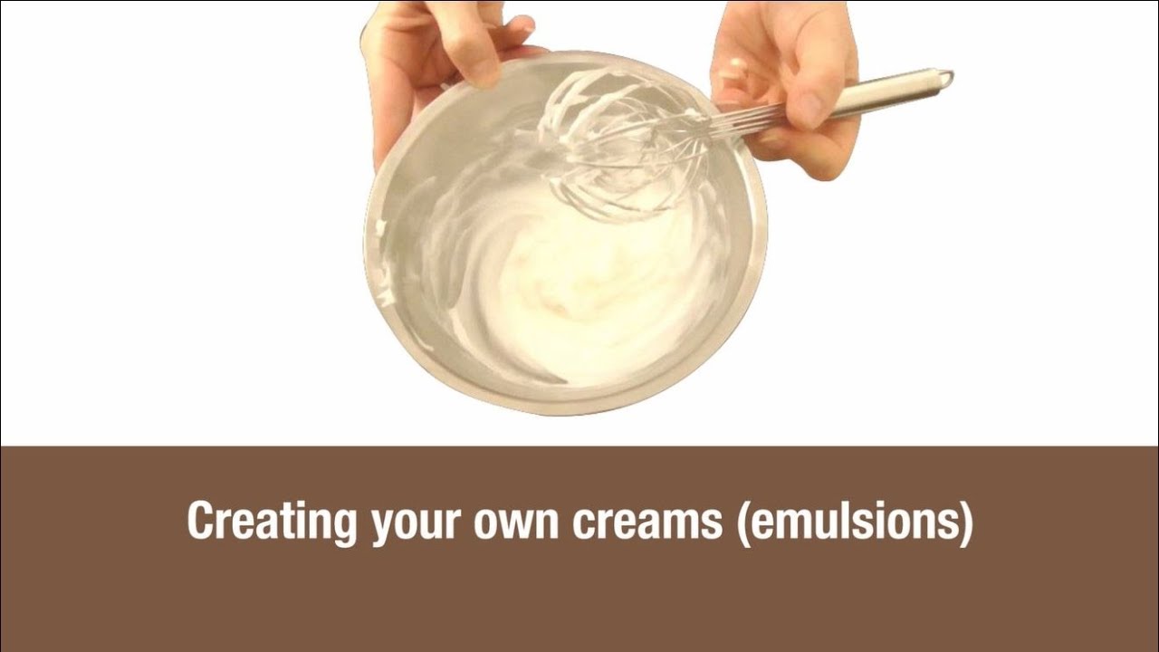 Creating your own creams (emulsions)