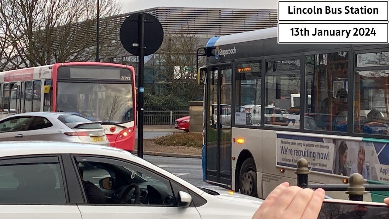 Buses at Lincoln Central (13/01/2024) ft: @rt_trains_11