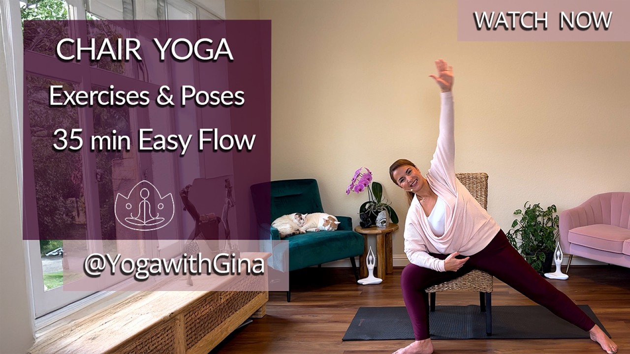 35-Min EASY CHAIR YOGA for Beginners & Seniors | Full Body Office Stretches #chairyoga #yogaseniors
