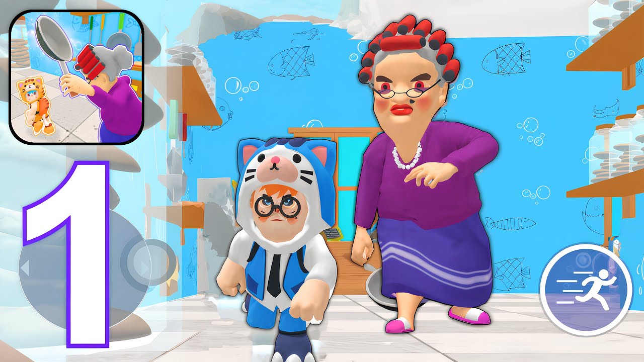 Cat Escape Obby Survive - Full Gameplay Walkthrough Part 1 - Escape Evil Grandma Obby (Android, iOS)