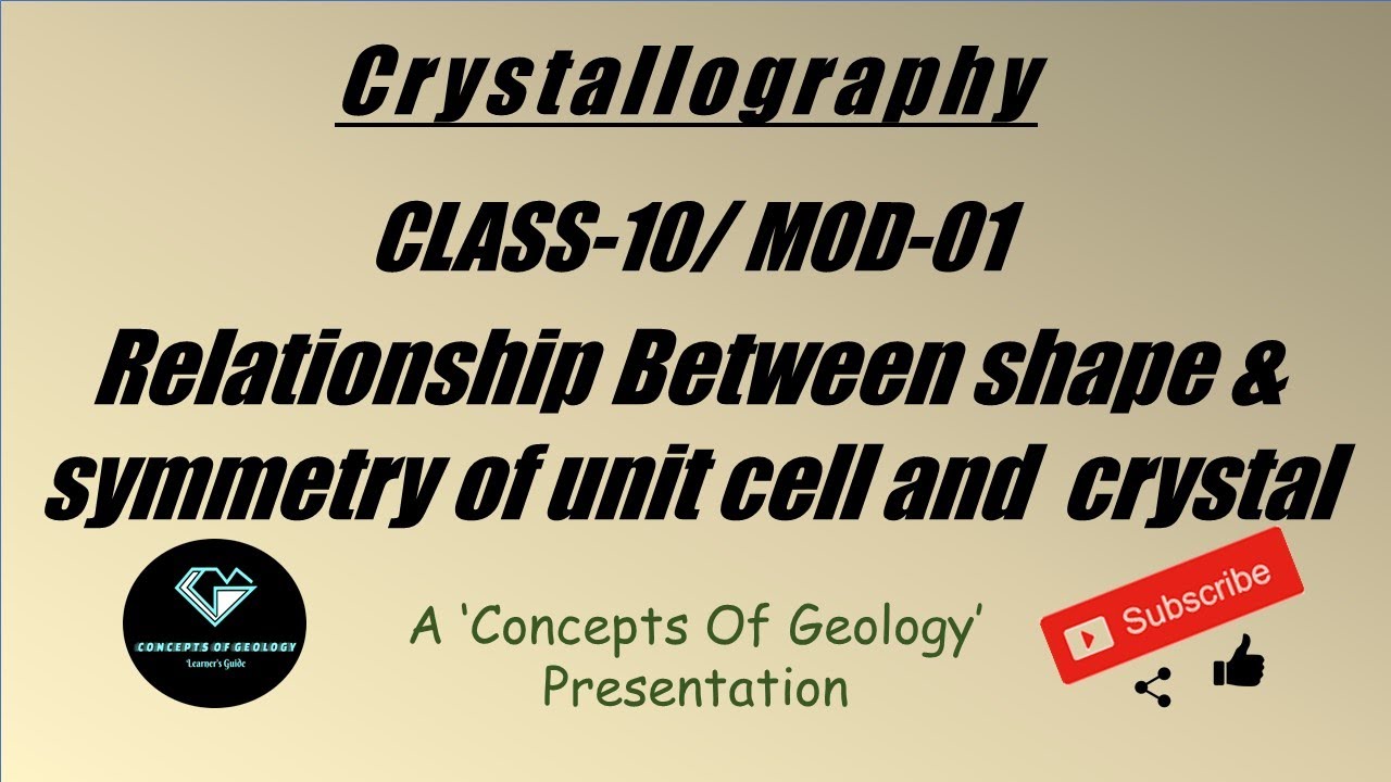 Crystallography: Class-10/ Module-01 (The shape and symmetry of the Unit Cells & mineral Crystals )