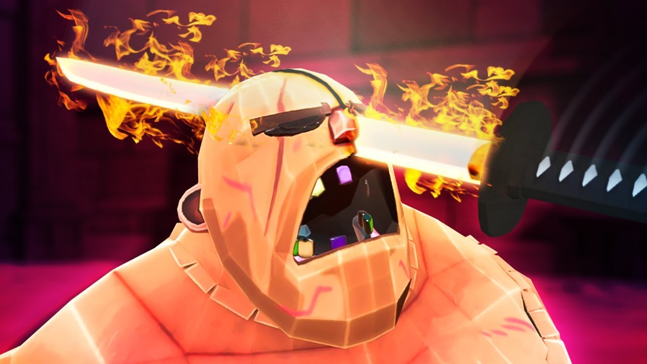 POWERED UP FIRE SWORD! -  Magical TOMES Mod - Modded GORN VR - HTC Vive Pro Gameplay