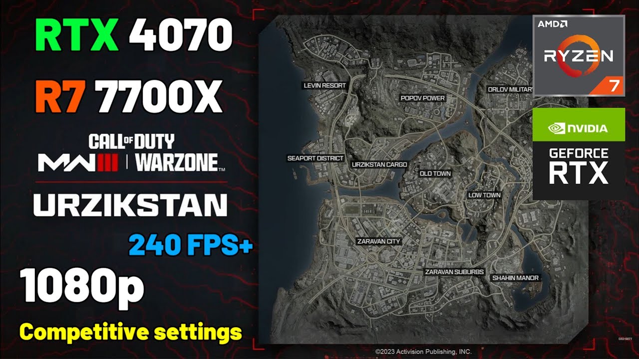 WARZONE 3 | RTX 4070 + RYZEN 7 7700X | COMPETITIVE SETTINGS