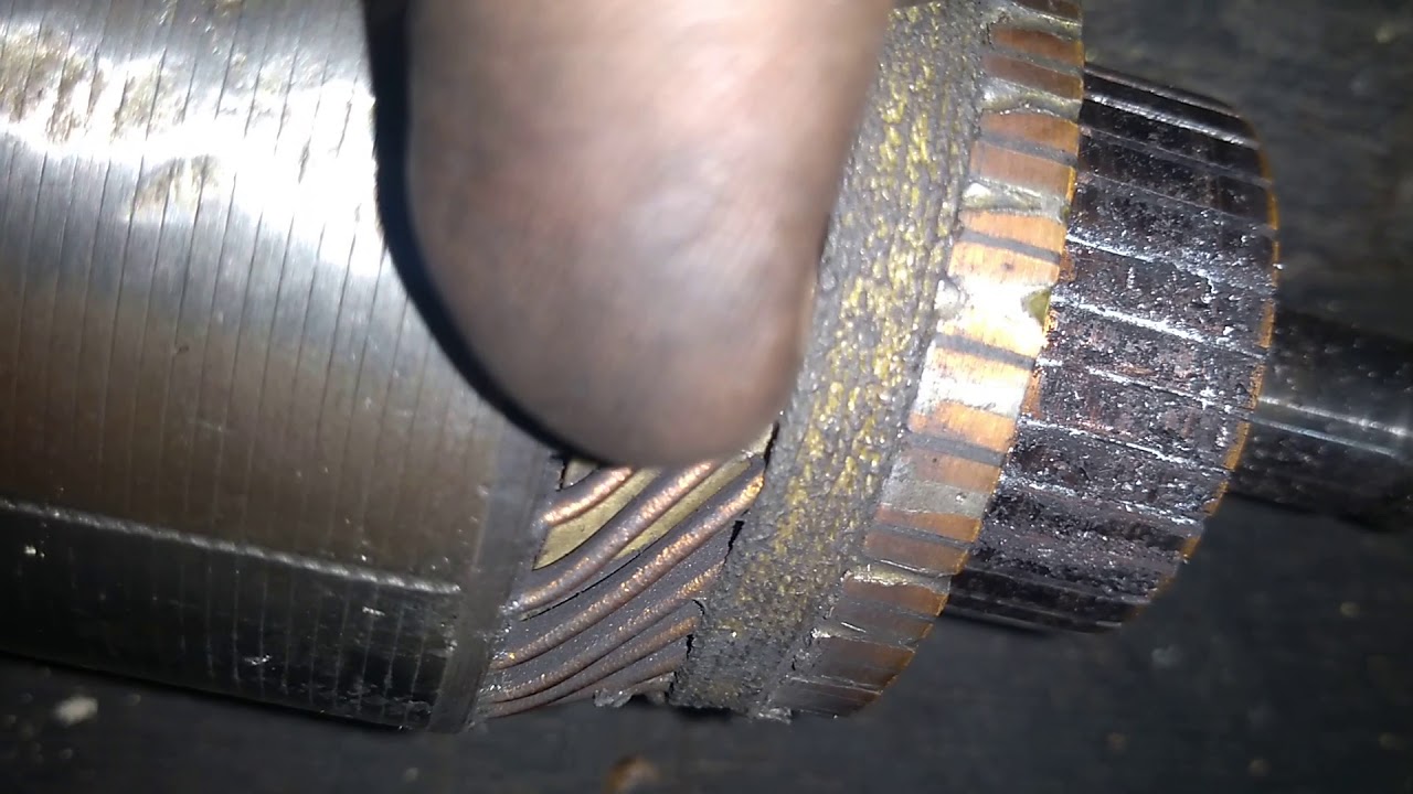 Motor de arranque sujeira no coletor , motor partida não gira o motor