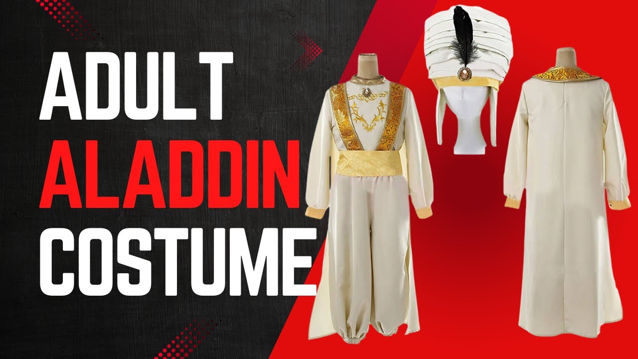 Adult Aladdin Costume | Dazzle at Any Event: Aladdin Costume for Halloween, Carnival, and Cosplay.
