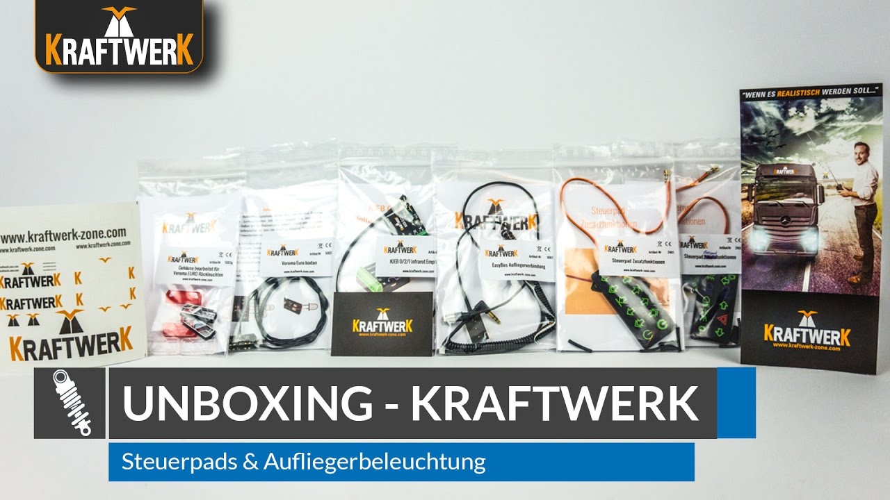 UNBOXING - Kraftwerk Steuerpads und Auflieger Leuchten