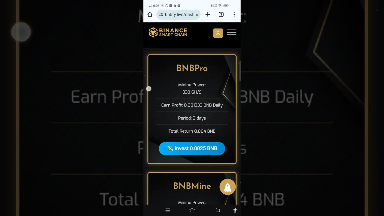 START WITH FREE MINING BNB  