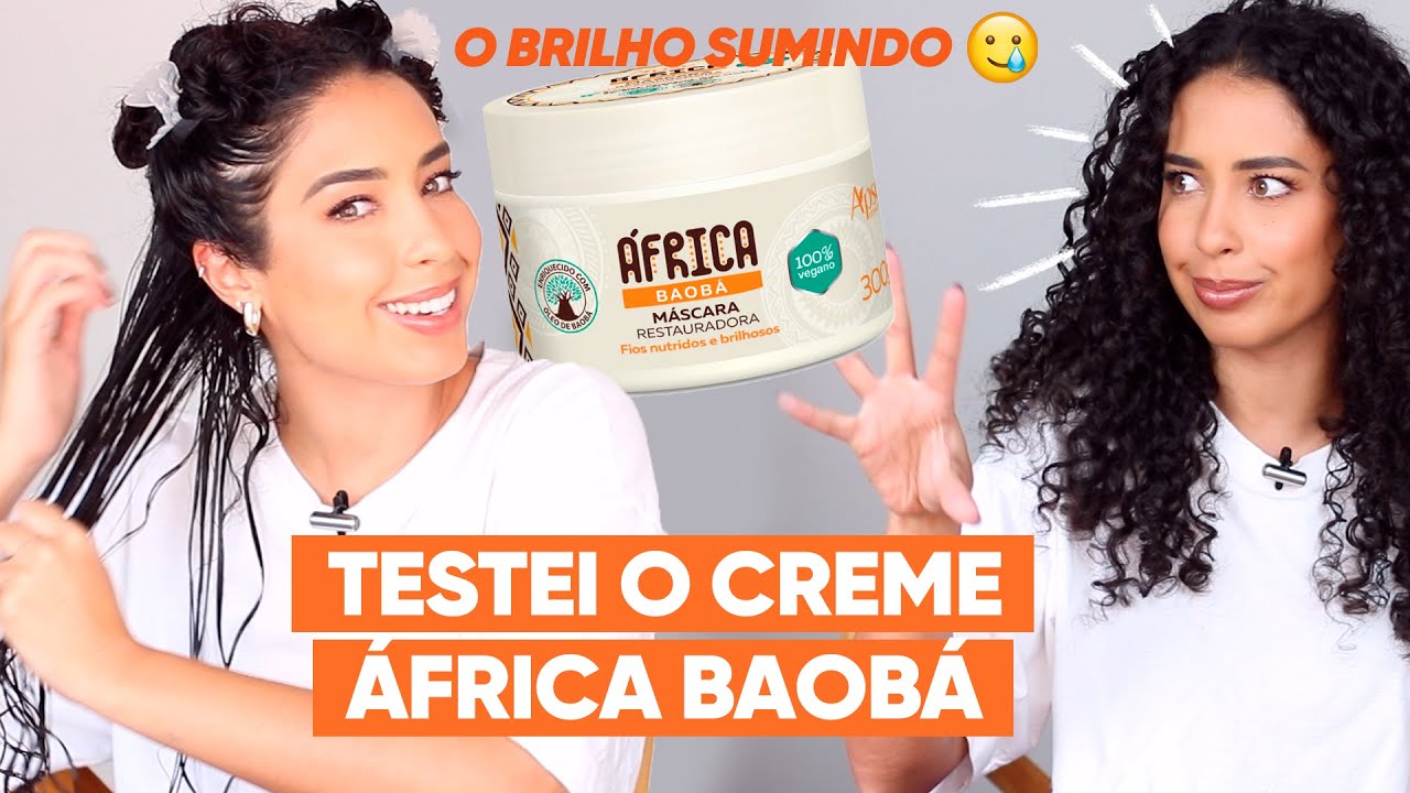 TESTEI O NOVO CREME ÁFRICA BAOBÁ DA APSE - CABELO CACHEADO | JULIANA LOUISE