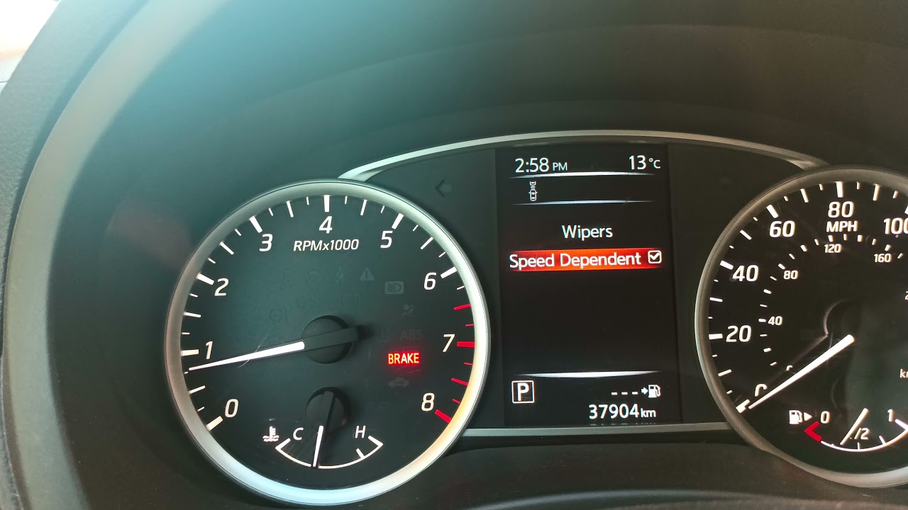Переключение меню на метрическую систему Nissan Sentra B17 2018 USA