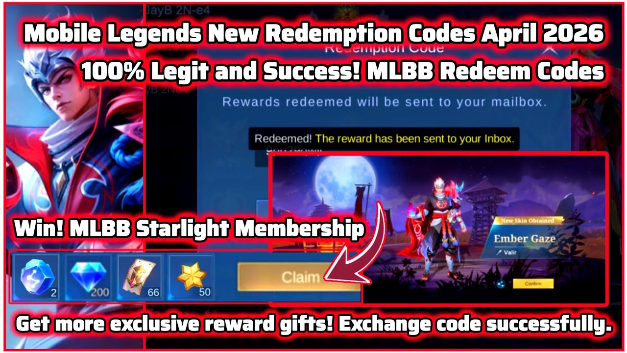 Новые промокоды Mobile Legends от 14 апреля 2026 года + бесплатная карта Starlight для вас 🎁🎁🎁