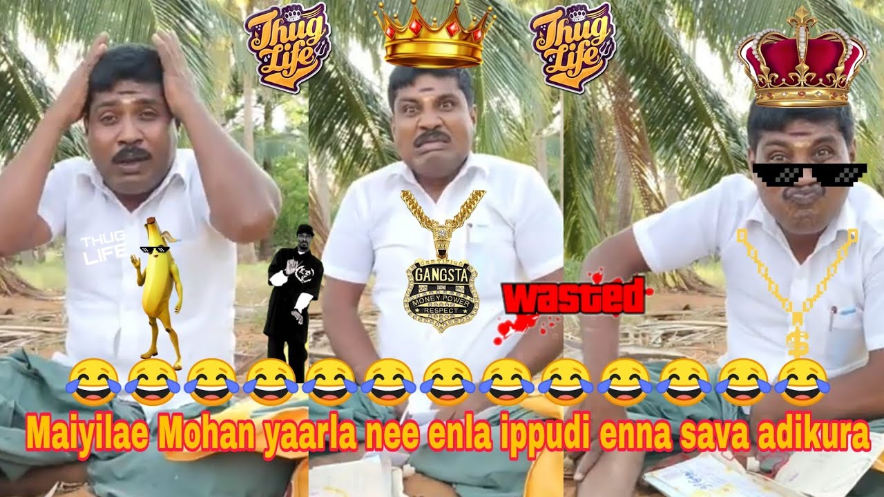 Maiyilae Mohan yaarla nee enla ippudi enna sava adikura | thug life & wasted | Sippi muthu |Gp muthu
