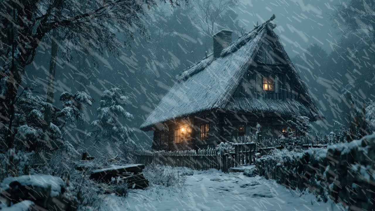 Heavy Winter Storm & Wind Sounds for Sleeping┇Cold Ambience┇Howling Wind & Blowing Snow