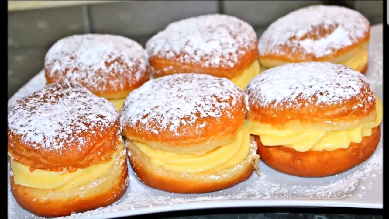 📢 Çok Az Malzemeli Alman Pastası 🔝 Vanilya Pudingli Yumuşacık Berliner/Beignet 💯