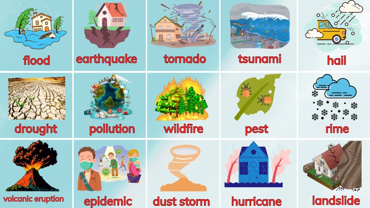 B&eacute; học tiếng Anh chủ đề Thảm họa - Thi&ecirc;n tai | Disaster - Natural Disaster | Oh Vui Kids