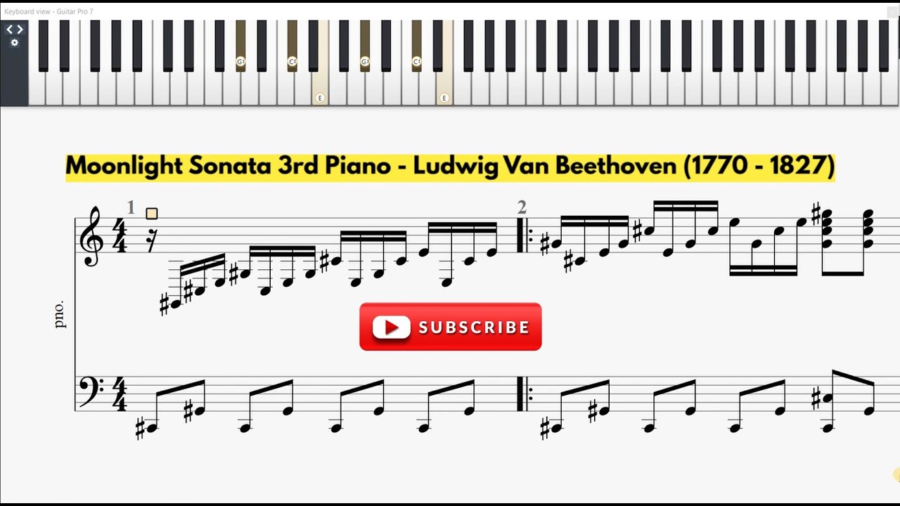Moonlight Sonata 3rd Piano - Ludwig Van Beethoven (1770 - 1827)