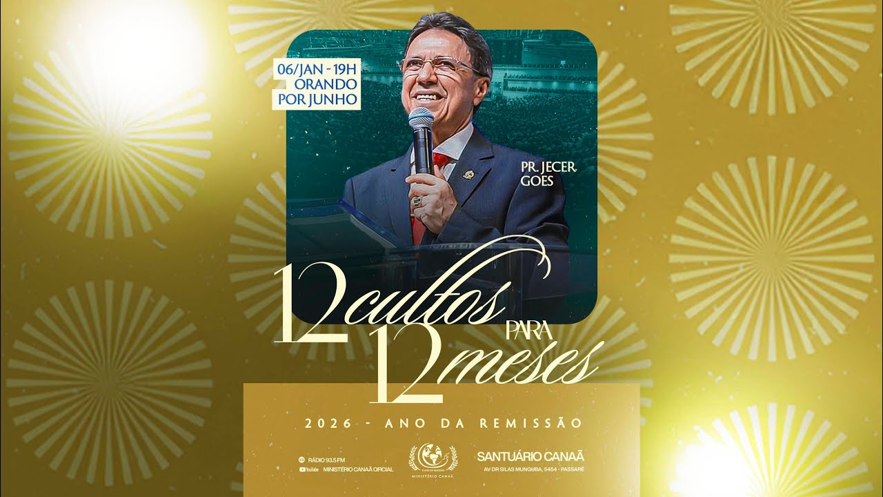 12 CULTOS PARA 12 MESES - ORANDO POR JUNHO- 06/01/2026