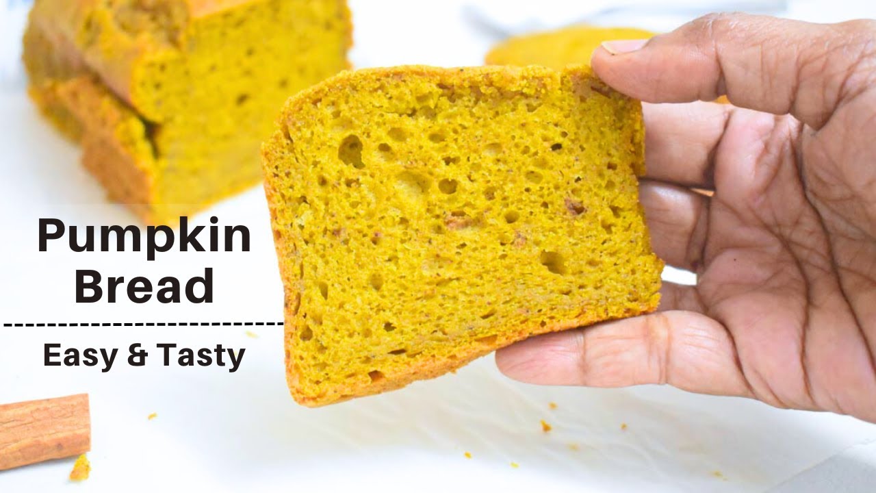 Super Easy Moist Pumpkin Bread Recipe - Eggless@palatesdesire