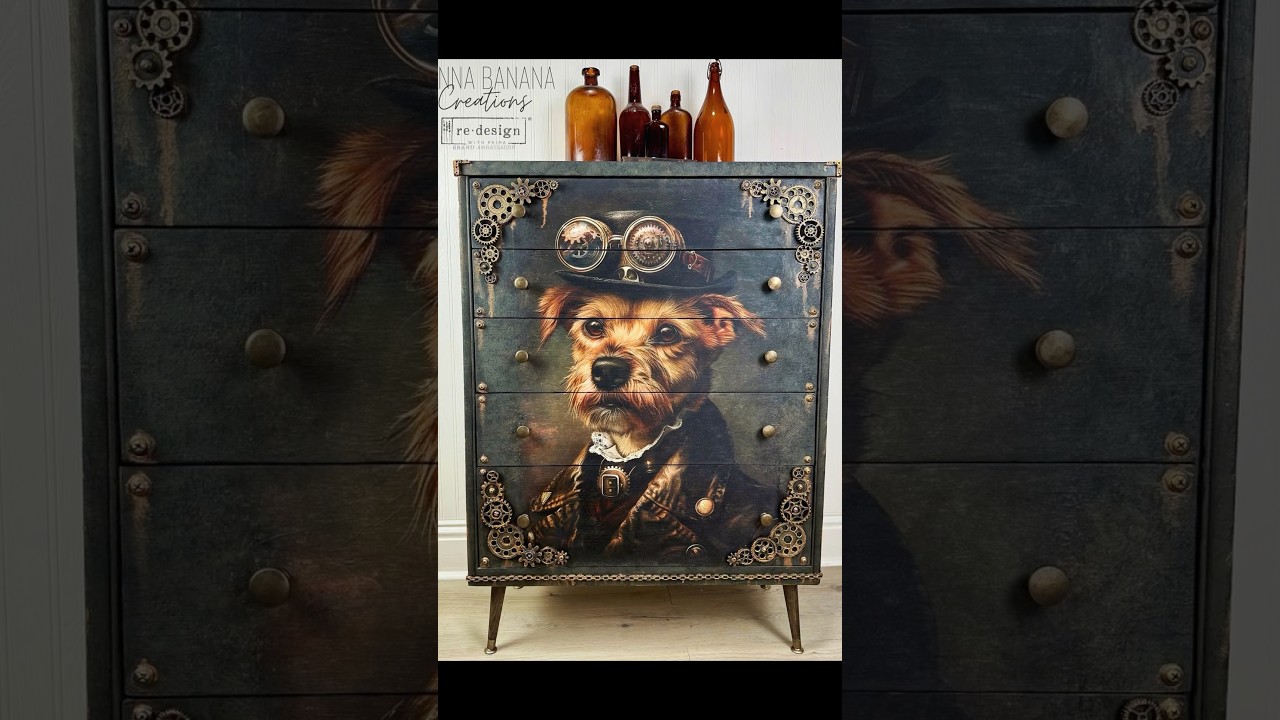 DIY Steampunk Dresser Makeover | Industrial Furniture Flip