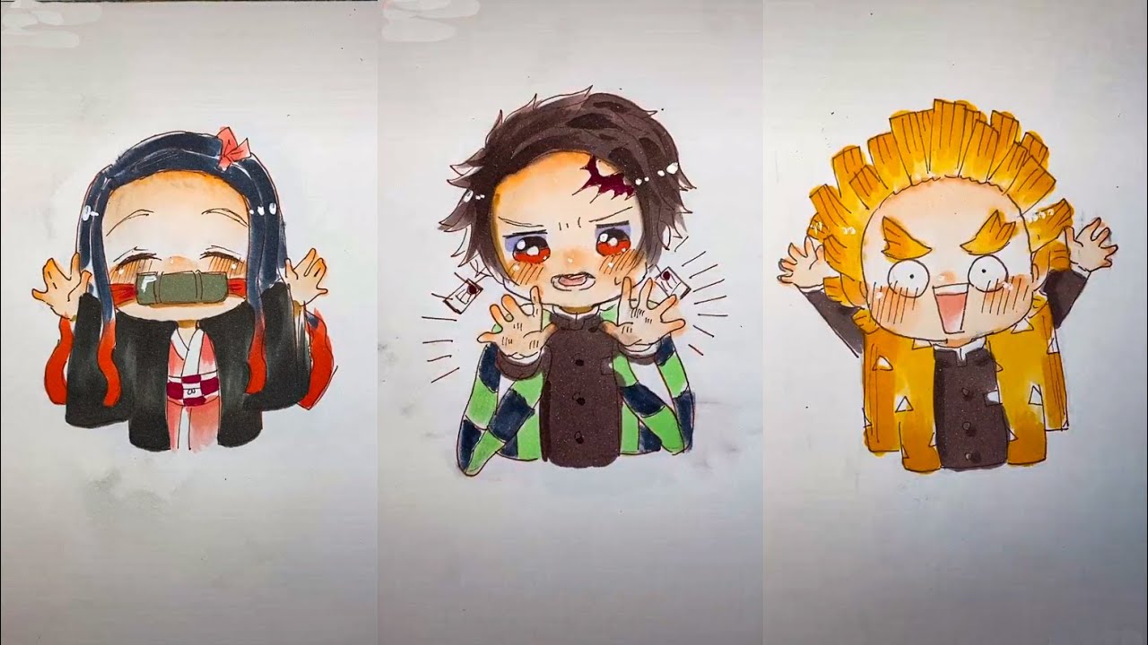 テ ィ ッ ク ト ッ ク 絵 | 鬼 滅 の 刃 イ ラ ス ト - TikTok Kimetsu no Yaiba Painting #180