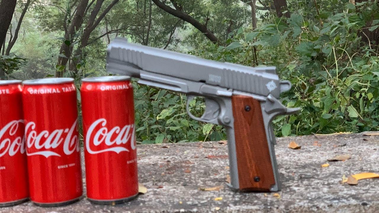 Crosman 1911 CO2 Pellet Pistol firing test