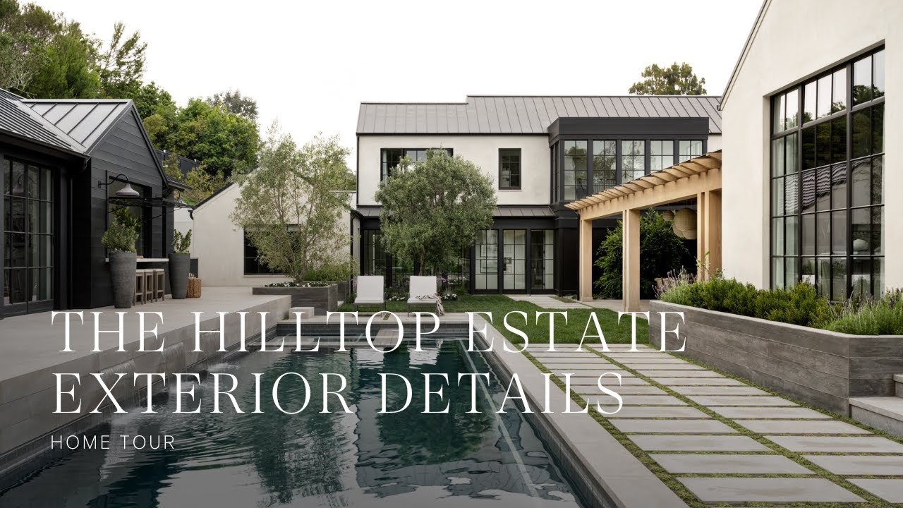 Home Tour: The Hilltop Estate Exterior and Pool House Details
