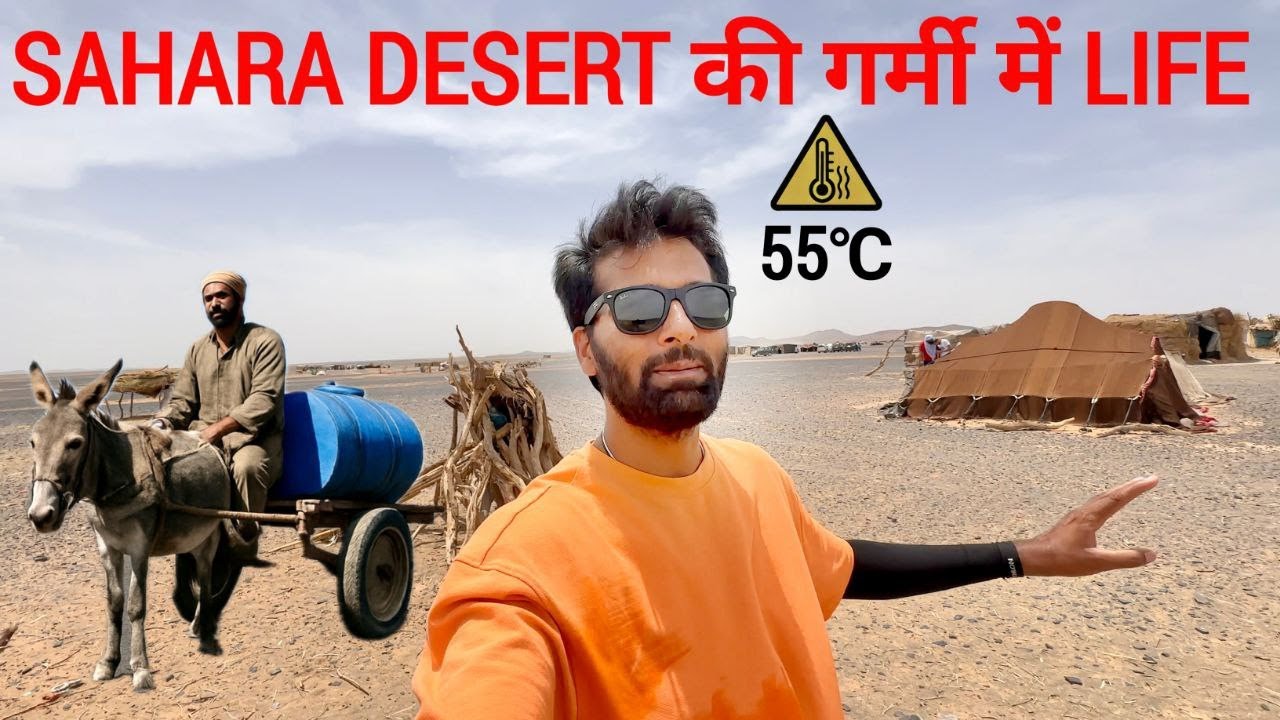 Extremely Hard Life Of Nomads In Sahara Desert Near Morocco Algeria Border