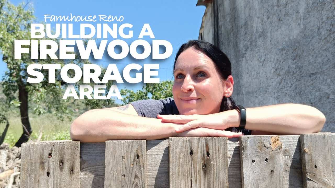Building a Firewood Storage Area from Pallets |  Reno at My Central Portugal Farm #122