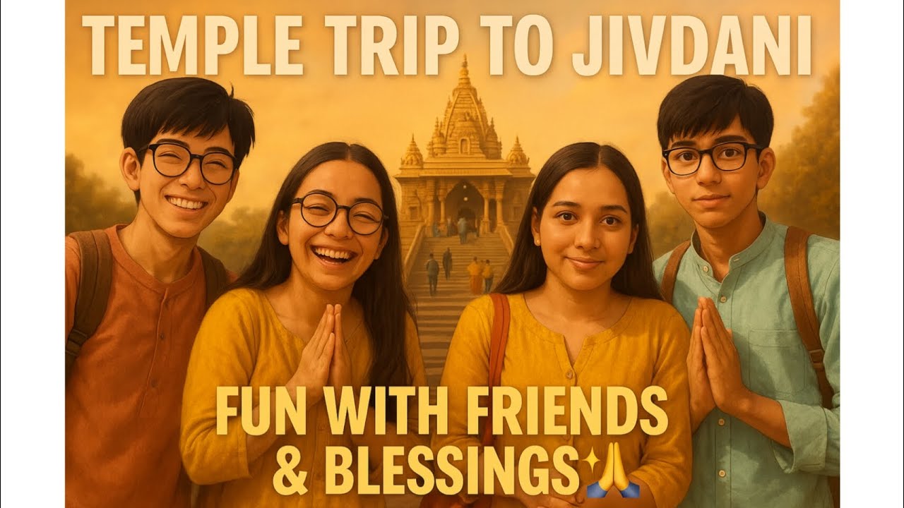 Temple trip to jivdani fun with friends & blessings 🙏💥❤️‍🩹