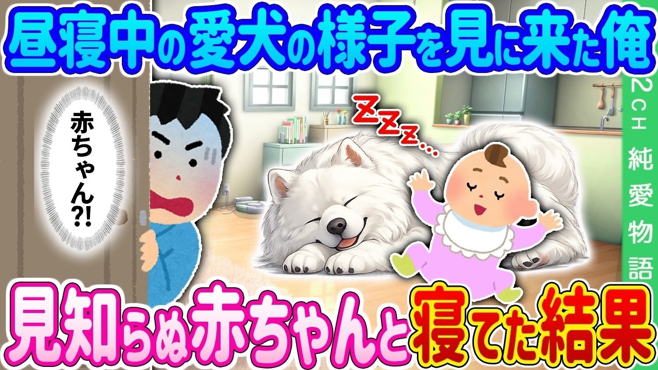 【2ch 馴れ初め】昼寝中の愛犬の様子を見に来た俺→見知らぬ赤ちゃんと寝てた結果…【ゆっくり】