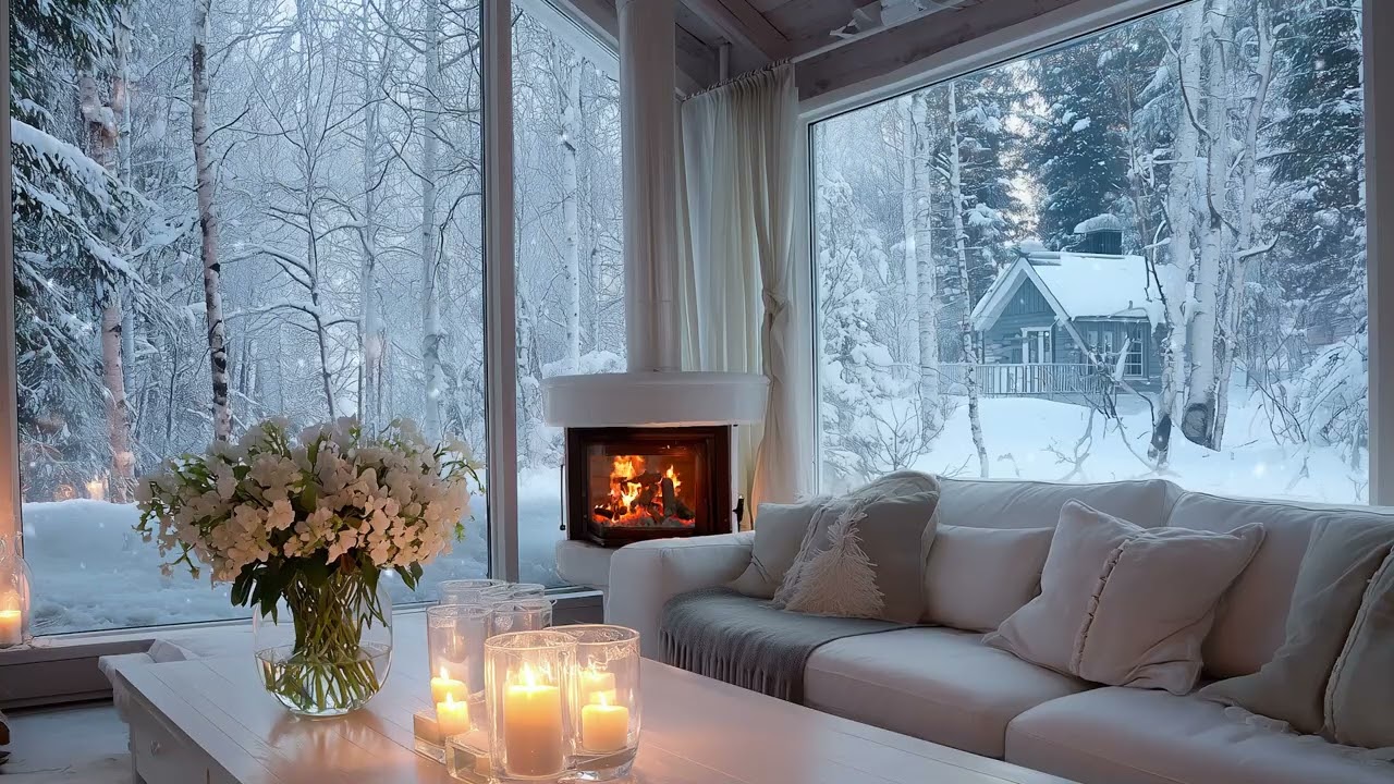 Warm Fire, Quiet Mind | Serene Winter Ambience