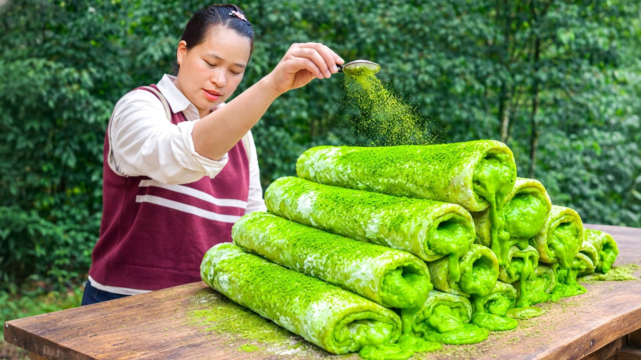 How To Make Sweet and Chewy Matcha Mochi Cakes To Sell at Market - Daily Countryside Recipe