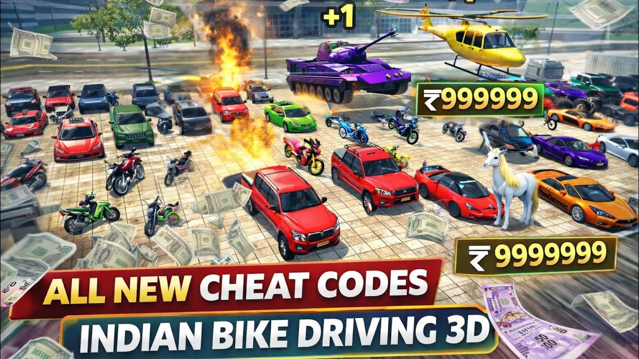 INDIAN BIKE DRIVING 3D NEW UPDATE ALL NEW CHEAT CODES 😀