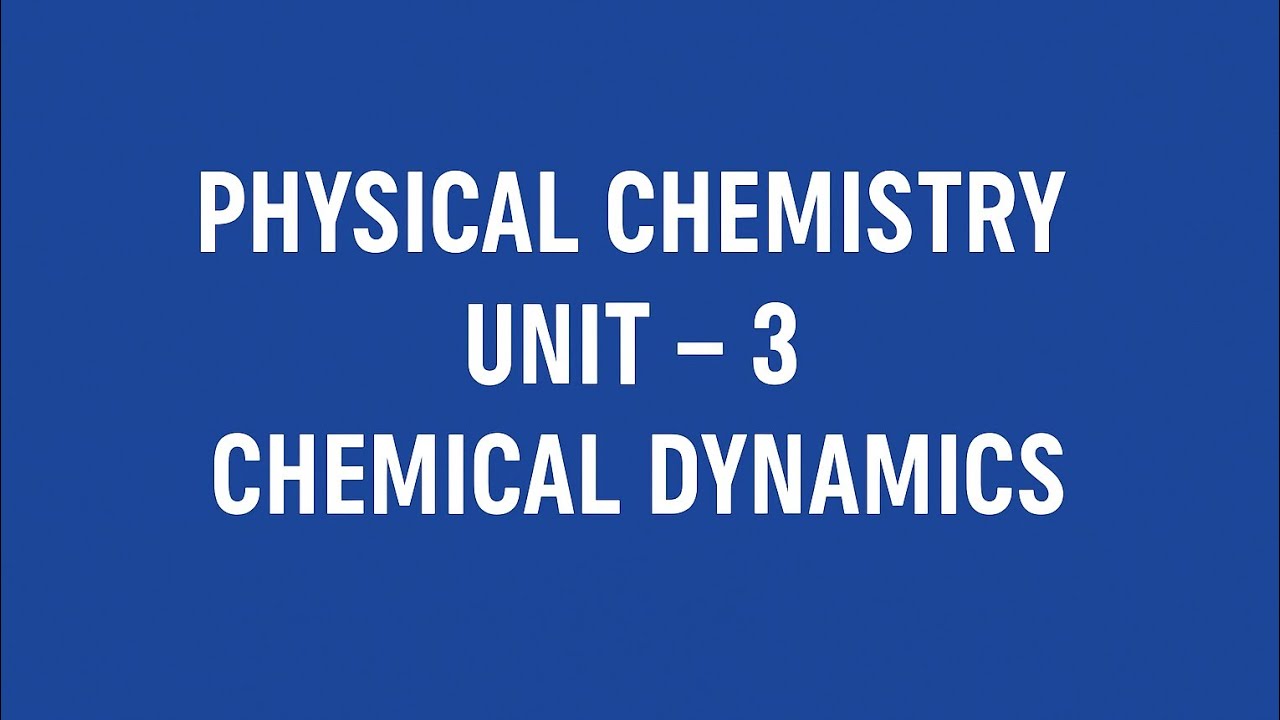 Chemical dynamics notes visually impaired students 