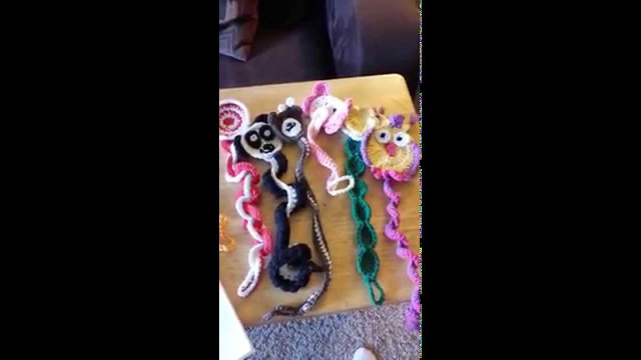 Crochet pacifier holders