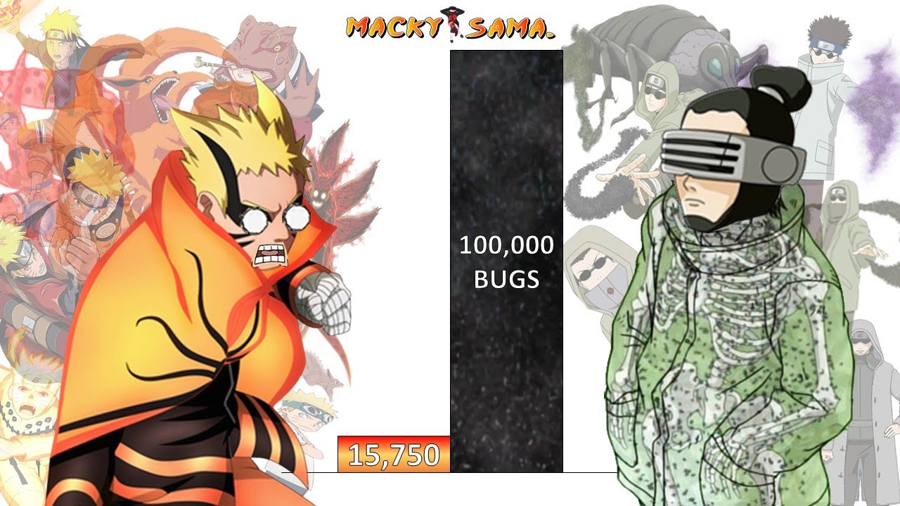 Naruto VS Shino POWER LEVELS Over The Years (All Forms)