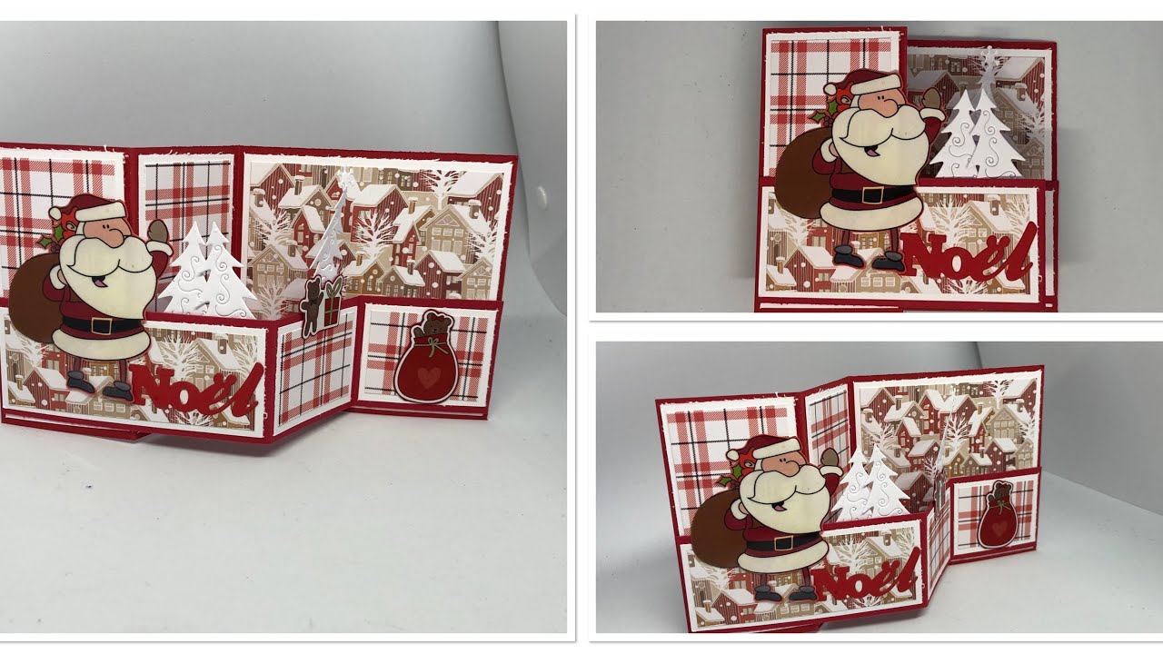 TUTO CARTE DOUBLE Z noel facile avec papier ACTION