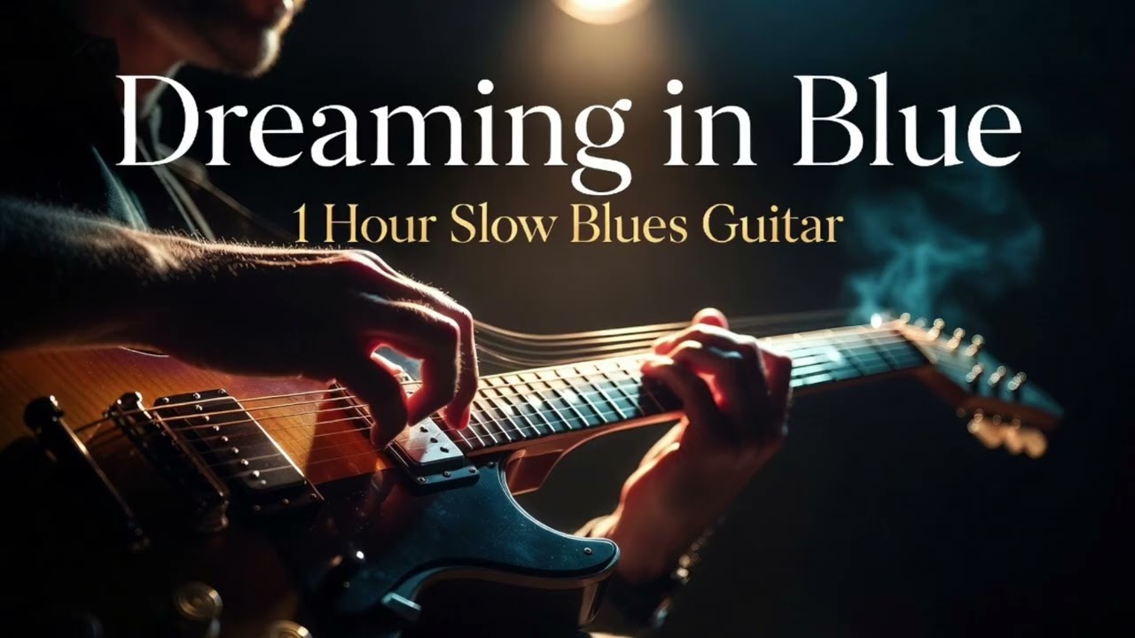 Dreaming in Blue | 1 Hour Slow Blues Ballad Guitar for Relaxation & Deep Focus#chill 